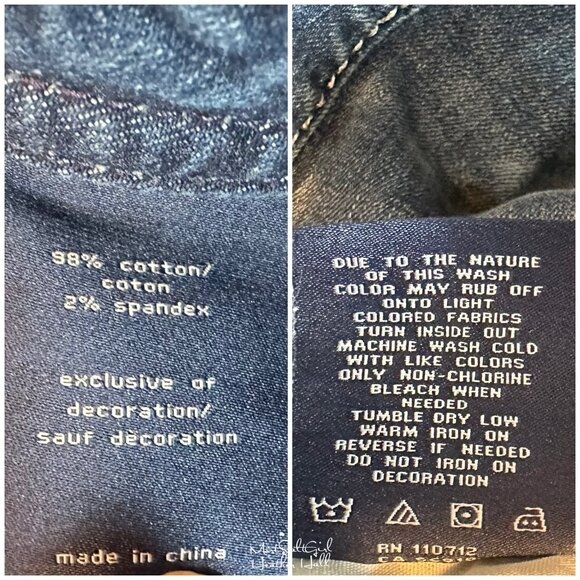 Vigoss Heritage Fit Distressed Sequin Embroidered Bootcut Jeans Size 6 - Picture 9 of 9